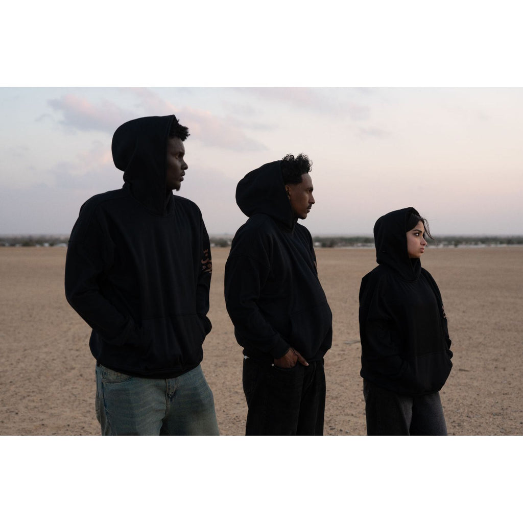 Nomad Armour-Sleeve-Cut Black Hoodie